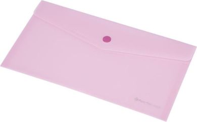 Panta Plast, Focus, koperta na zatrzask, przezroczysta, różowa, DL, 1 szt.