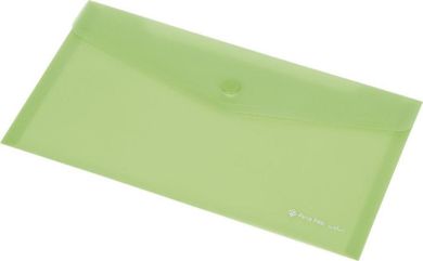 Panta Plast, Focus, koperta na zatrzask, przezroczysta, zielona, DL, 1 szt.