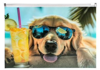 Panta Plast, koperta A4 z nadrukiem, zip, Chillout Dog