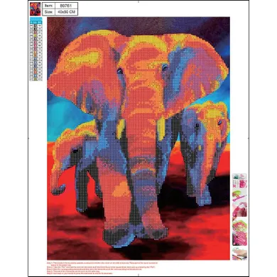 Panta Plast, mozaika diamentowa 5D kit, Elephant, 40-50 cm