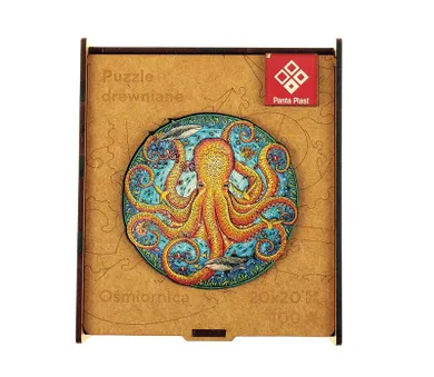 Panta Plast, Ośmiornica, puzzle drewniane A4, 90 elementów