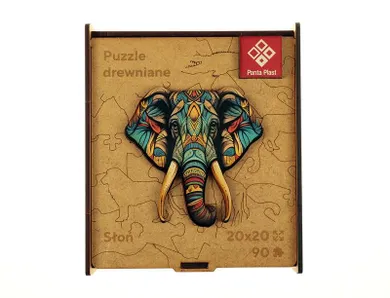 Panta Plast, Słoń, puzzle drewniane A4, 90 elementów