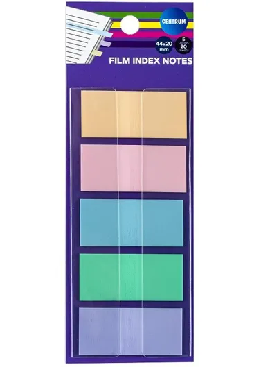 Panta Plast, zakładki indeksujące foliowe, 5 pastelowych kolorów