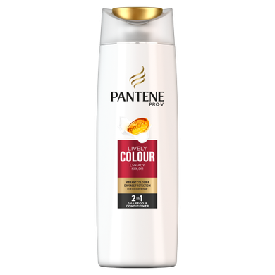 Pantene Pro-V, Lśniący Kolor 2w1, szampon z odżywką do włosów farbowanych, 400 ml