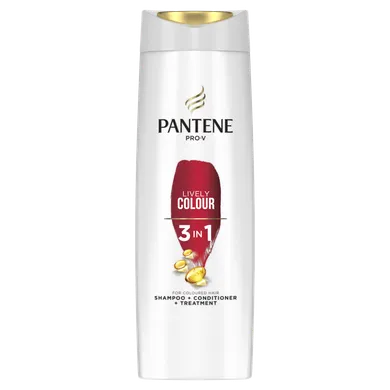 Pantene, Pro-V, Lśniący kolor, 3 w 1, szampon do włosów farbowanych, 360 ml