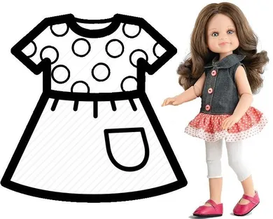 Paola Reina, ubranko dla lalek, 32 cm