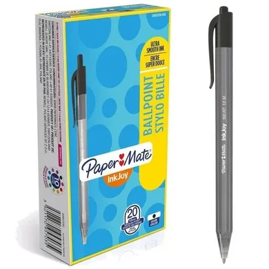 Paper Mate, InkJoy, długopisy, czarne, 1,0 mm, 20 szt.
