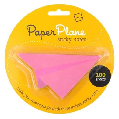 Paper Plane, karteczki samoprzylepne, różowe