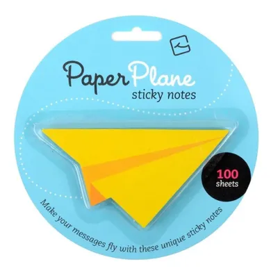 Paper Plane, karteczki samoprzylepne, żółte