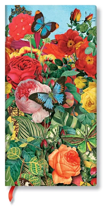 Paperblanks, notes, Nature Montages Buterfly Garden Slim Lined