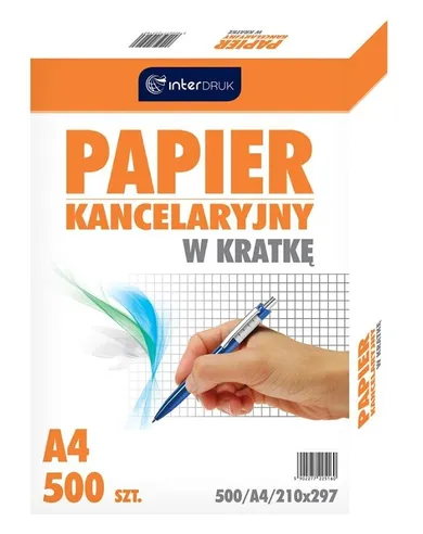 Papier kancelaryjny A4, kratka, 500 kartek