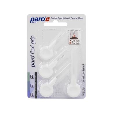 Paro, Flexi Grip, szczoteczki międzyzębowe, białe, 0,45 mm / 1,7 mm 4 szt.