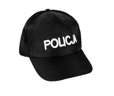 Party Tino, czapka z daszkiem, policyja, czarna