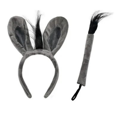 Party Tino, strój osiołka: opaska z uszami + ogon