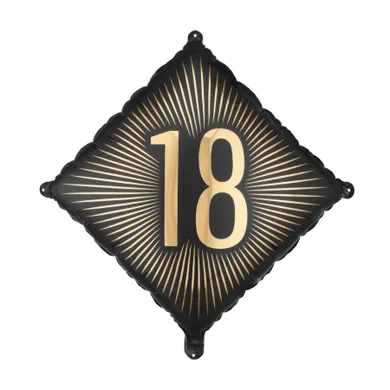 PartyDeco, balon foliowy, 18, 46-46 cm