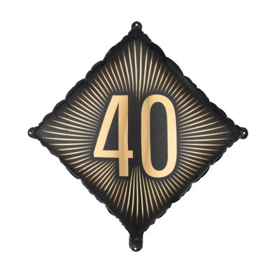 PartyDeco, balon foliowy, 40, 46-46 cm