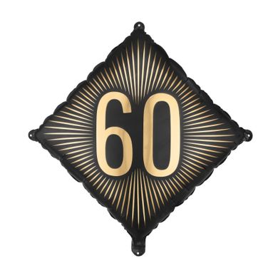 PartyDeco, balon foliowy, 60, 46-46 cm