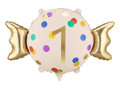 PartyDeco, balon foliowy, cukierek, 1, 61-37 cm