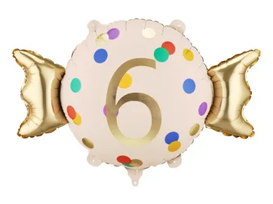 PartyDeco, balon foliowy, cukierek, 6, 61-37 cm