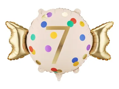 PartyDeco, balon foliowy, cukierek, 7, 61-37 cm