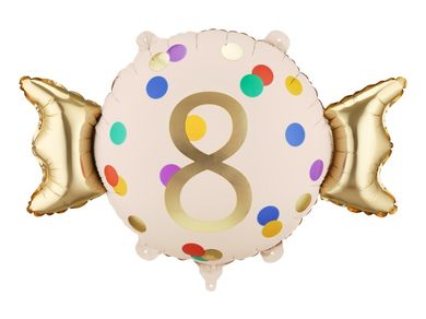 PartyDeco, balon foliowy, cukierek, 8, 61-37 cm