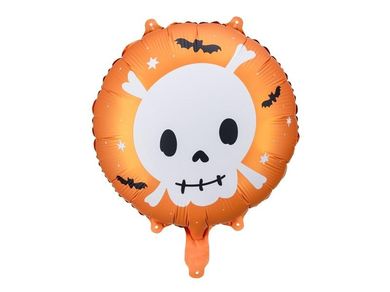 PartyDeco, balon foliowy, czaszka, 45 cm