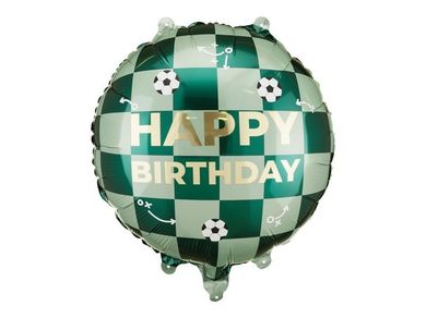 Partydeco, balon foliowy, Happy Birthday piłki, 35-35 cm
