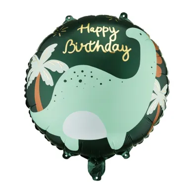 PartyDeco, balon foliowy, pastylka, brontozaur, 35-35 cm