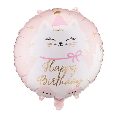 PartyDeco, balon foliowy, pastylka, kotek, 35-35 cm