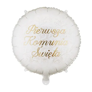 PartyDeco, balon foliowy, pastylka, Pierwsza Komunia Święta, 35-35 cm
