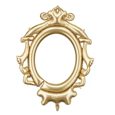 PartyDeco, balon foliowy, ramka, złota, 78-95 cm