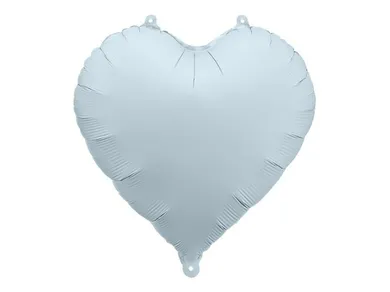 Partydeco, balon foliowy, Serce, mglisty, niebieski, 45 cm