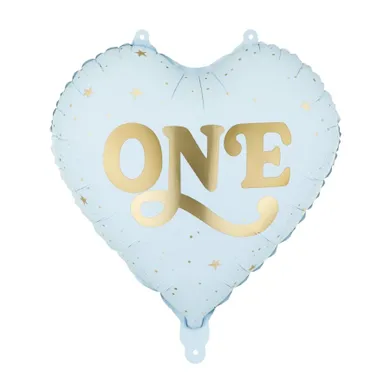 PartyDeco, balon foliowy, serce, one, jasny niebieski, 45 cm