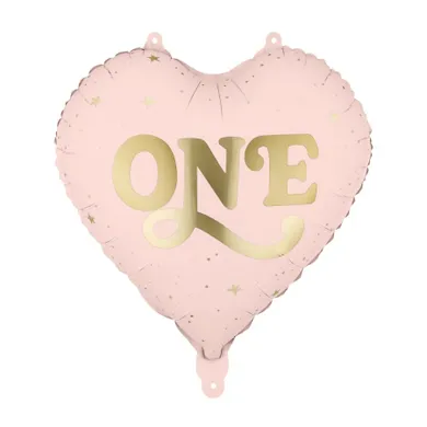 PartyDeco, balon foliowy, serce, one, jasny różowy, 45 cm