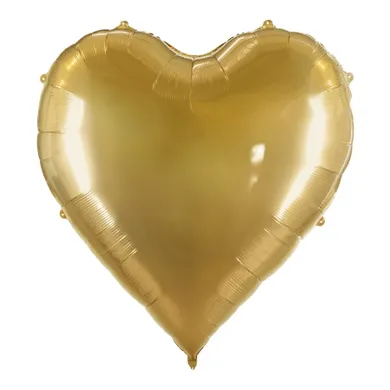 PartyDeco, balon foliowy, Serce XXL, złoty, 136-129 cm, 1 szt.