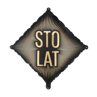 PartyDeco, balon foliowy, sto lat, 46-46 cm