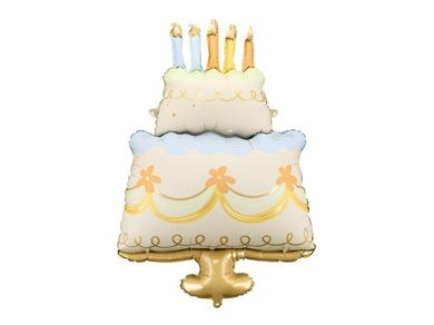 PartyDeco, balon foliowy, tort, 62-104 cm