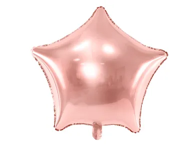 PartyDeco, balon foliowy, w kształcie gwiazdki, różowo-złoty, 48 cm