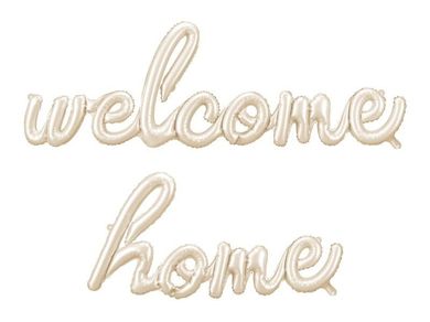 PartyDeco, balon foliowy, Welcome Home, cappuccino, 335-71 cm