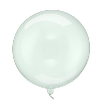 PartyDeco, balon kula, transparentny zielony, 40 cm