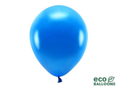 PartyDeco, balony Eco 30 cm metalizowane, granat, 10 szt.