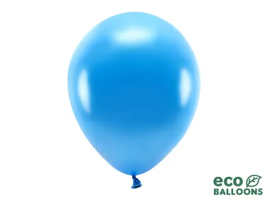 PartyDeco, balony Eco 30 cm metalizowane, niebieski, 10 szt.