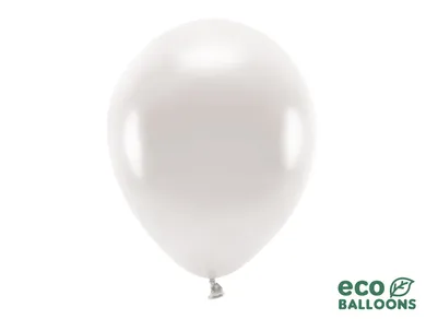PartyDeco, balony Eco 30 cm metalizowane, perłowy, 10 szt.
