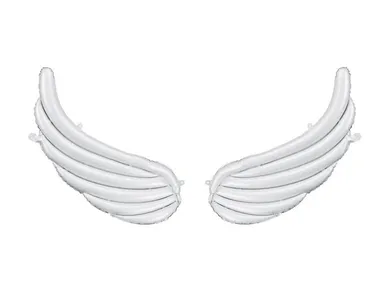 PartyDeco, balony foliowe do girland, skrzydła, białe, 104-60 cm