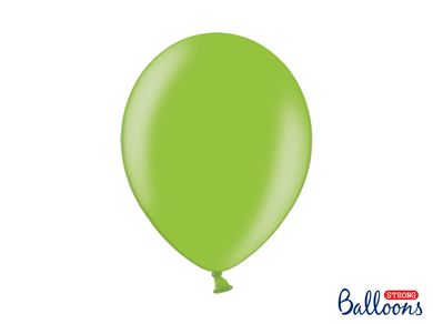 PartyDeco, balony lateksowe strong, metaliczne, zielone, 27 cm, 10 szt.