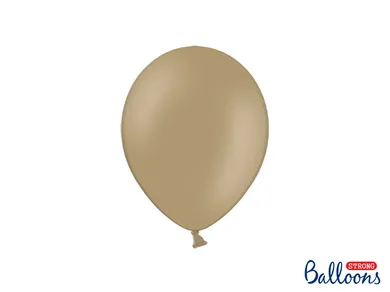 PartyDeco, balony lateksowe strong, pastelowe, cappuccino, 23 cm, 100 szt.