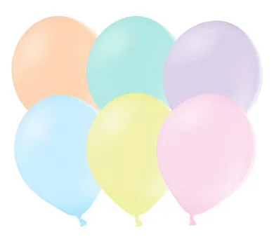 PartyDeco, balony lateksowe strong, pastelowe, mix kolorów, 27 cm, 50 szt.