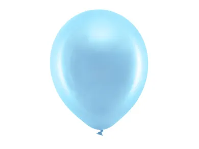 PartyDeco, balony Rainbow 30 cm, metalizowane, niebieski, 10 szt.