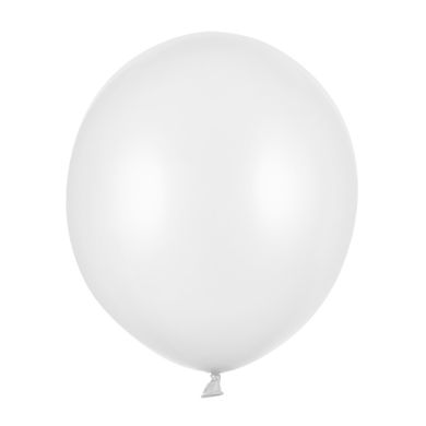 PartyDeco, balony strong, metalic, pure white, 43 cm, 25 szt.