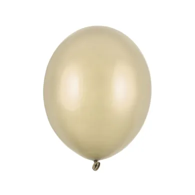 PartyDeco, balony strong, metallic cold gold, 27 cm, 10 szt.